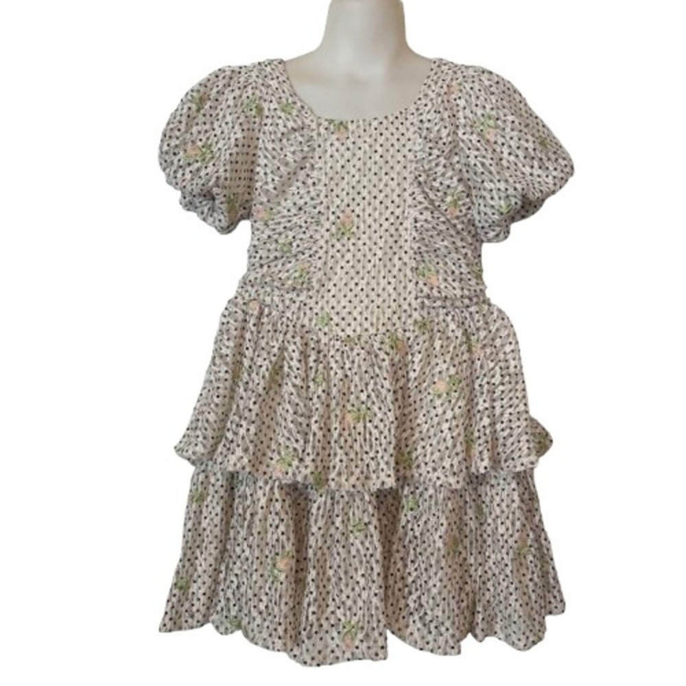 Peek Girls Holiday Tiered Dress 8 NWT Christmas Party Festive